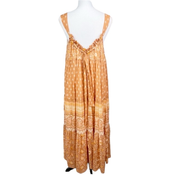 SPELL & THE GYPSY Utopia strappy floral Cinnamon sundress - Picture 7 of 11